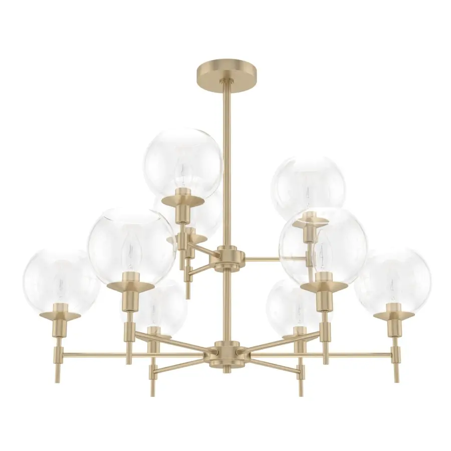 Xidane Nine Light Chandelier in Brushed Nickel - Image 15