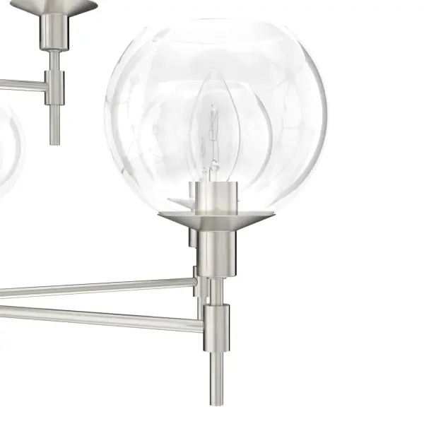 Xidane Nine Light Chandelier in Brushed Nickel - Image 16