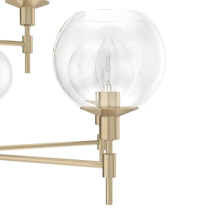 Xidane Nine Light Chandelier in Brushed Nickel - Image 17