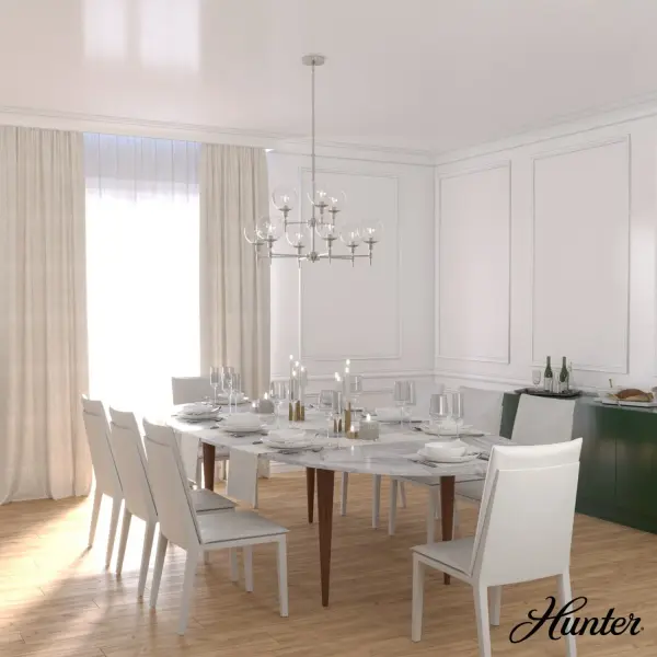 Xidane Nine Light Chandelier in Brushed Nickel - Image 3