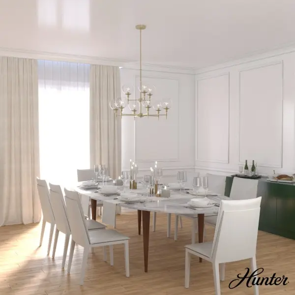 Xidane Nine Light Chandelier in Brushed Nickel - Image 4