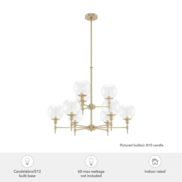 Xidane Nine Light Chandelier in Brushed Nickel - Image 6