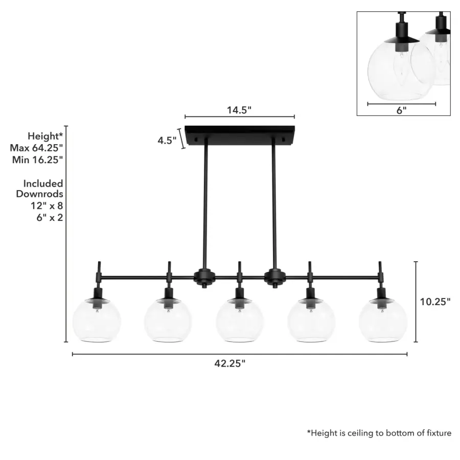 Xidane Five Light Linear Chandelier in Brushed Nickel - Image 11