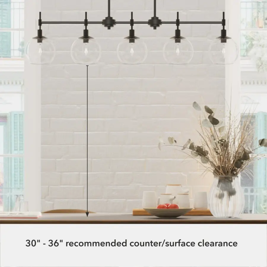 Xidane Five Light Linear Chandelier in Brushed Nickel - Image 14
