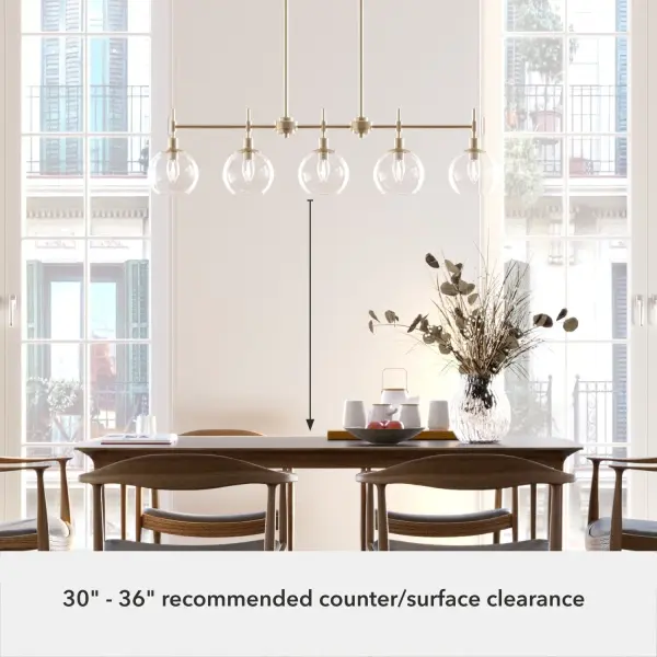 Xidane Five Light Linear Chandelier in Brushed Nickel - Image 15