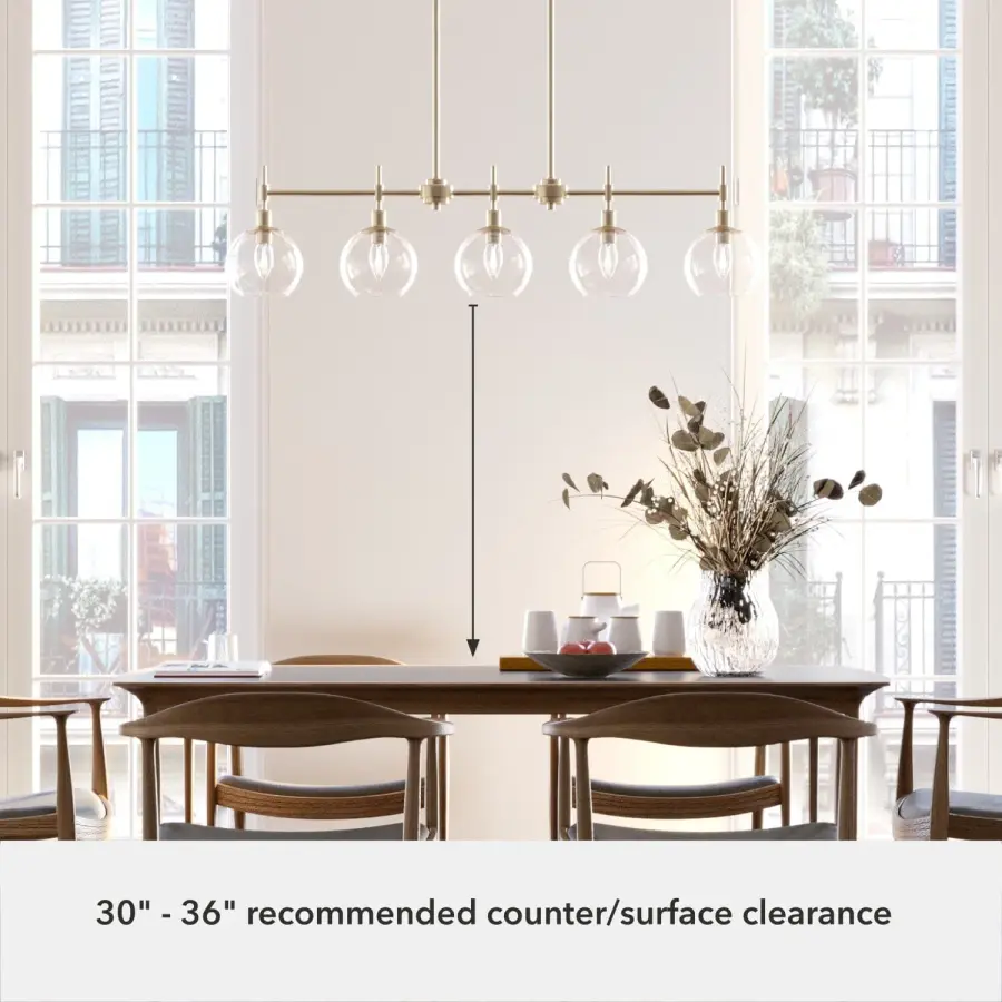 Xidane Five Light Linear Chandelier in Brushed Nickel - Image 15