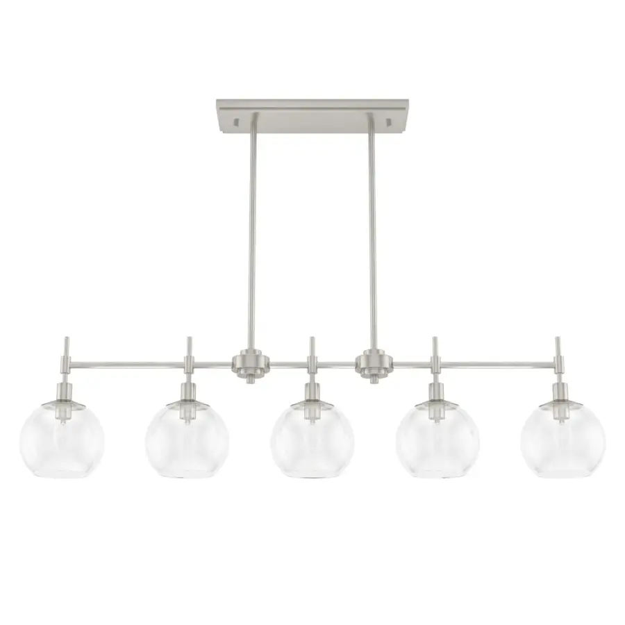 Xidane Five Light Linear Chandelier in Brushed Nickel - Image 17
