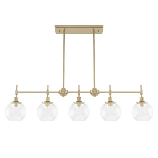 Xidane Five Light Linear Chandelier in Brushed Nickel - Image 19