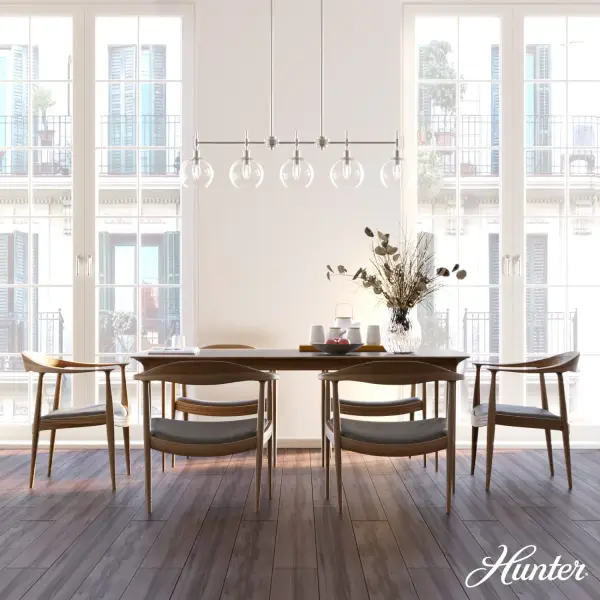 Xidane Five Light Linear Chandelier in Brushed Nickel - Image 4