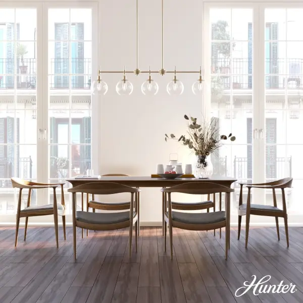 Xidane Five Light Linear Chandelier in Brushed Nickel - Image 6