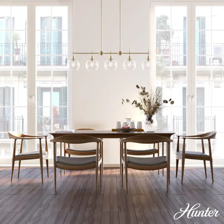 Xidane Five Light Linear Chandelier in Brushed Nickel - Image 6