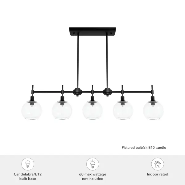 Xidane Five Light Linear Chandelier in Brushed Nickel - Image 8