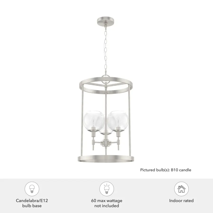 Xidane Three Light Pendant in Brushed Nickel - Image 3