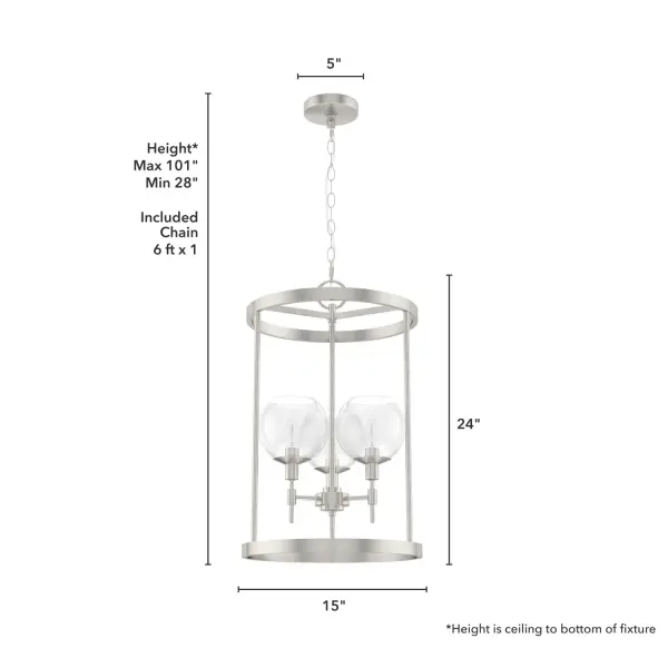 Xidane Three Light Pendant in Brushed Nickel - Image 4