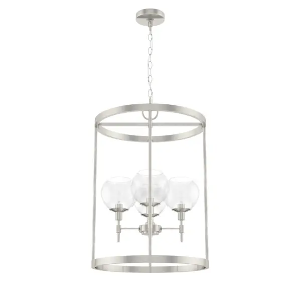 Create a stunning welcome with the Xidane medium pendant. The eye-catching design of this fixture will dazzle all who enter and leave no doubt that you have an amazing sense of style. Make an impression by adding other fixtures from the Xidane collection throughout your home to elevate the glamour in all your spaces. Mix and match with fans from our ceiling fan collections to fully finish your space. Rated for indoor use only Requires 4 E12 bulbs. Bulbs not included. MADE FOR INDOORS: For use in indoor spaces like kitchens, bedrooms, living rooms, dining rooms, and entryways. BULB RECOMMENDATION: Maximum 60 W per light bulb or equivalent LED bulb. Bulbs not included. PICTURED HERE: Match our image using B10 Candle light bulbs. CUSTOMIZABLE HANGING OPTIONS: With the minimum required chain, the hanging length is 32 inches. When using all of the included chain, the maximum hanging length is 104 inches. WARRANTY: One-year limited warranty backed by the trusted experts at Hunter.