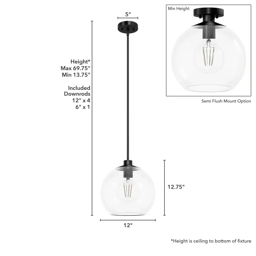 Xidane One Light Pendant in Brushed Nickel - Image 11
