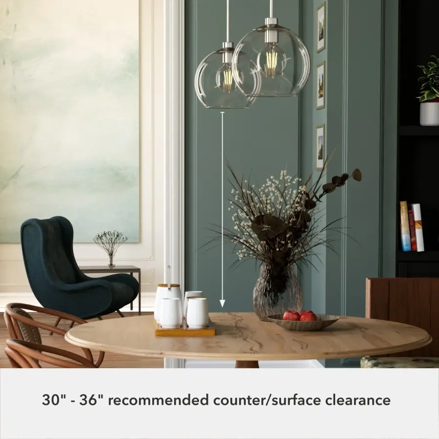 Xidane One Light Pendant in Brushed Nickel - Image 15