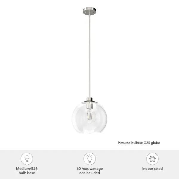 Xidane One Light Pendant in Brushed Nickel - Image 9
