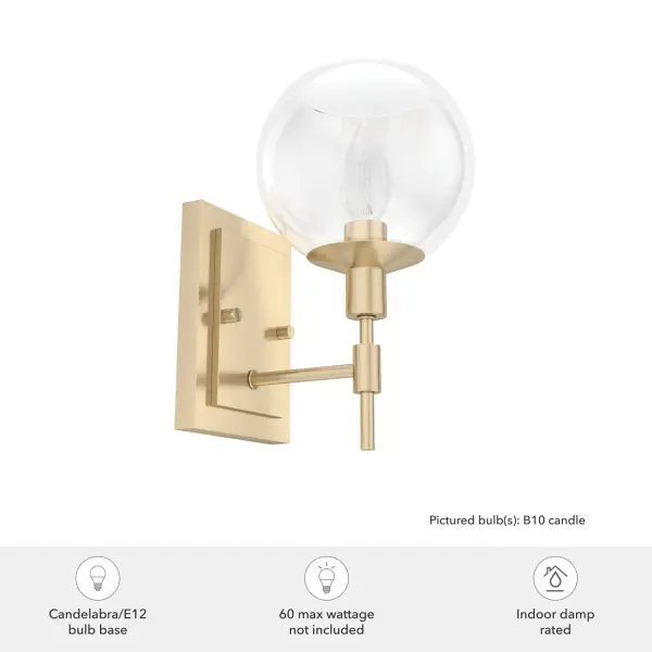 Xidane One Light Wall Sconce in Alturas Gold - Image 3