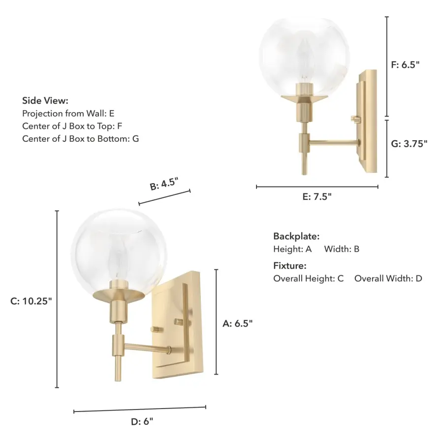 Xidane One Light Wall Sconce in Alturas Gold - Image 4