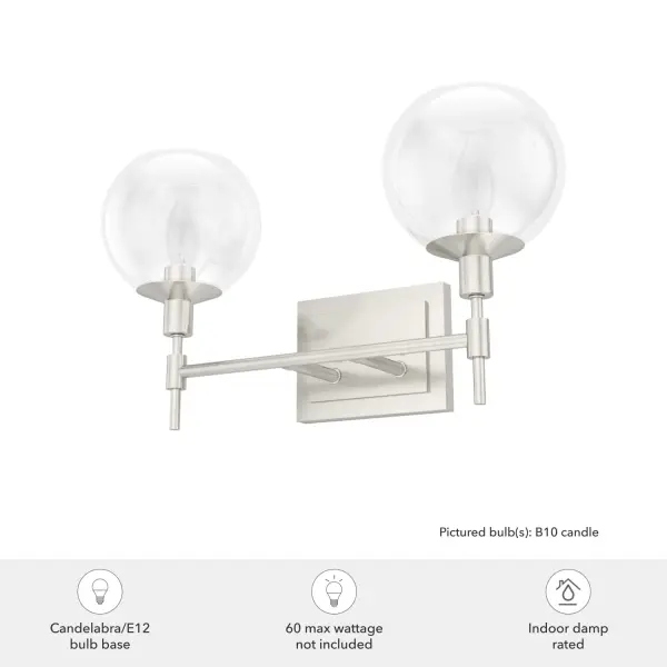 Xidane Two Light Bathroom Vanity in Brushed Nickel - Image 5