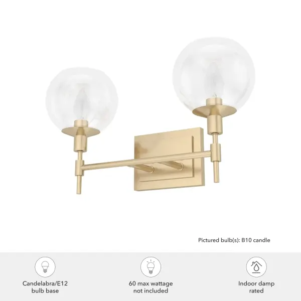 Xidane Two Light Bathroom Vanity in Brushed Nickel - Image 6