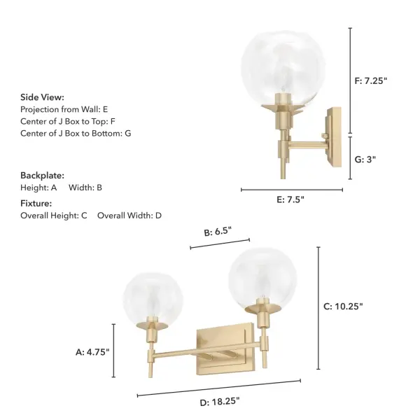 Xidane Two Light Bathroom Vanity in Brushed Nickel - Image 8