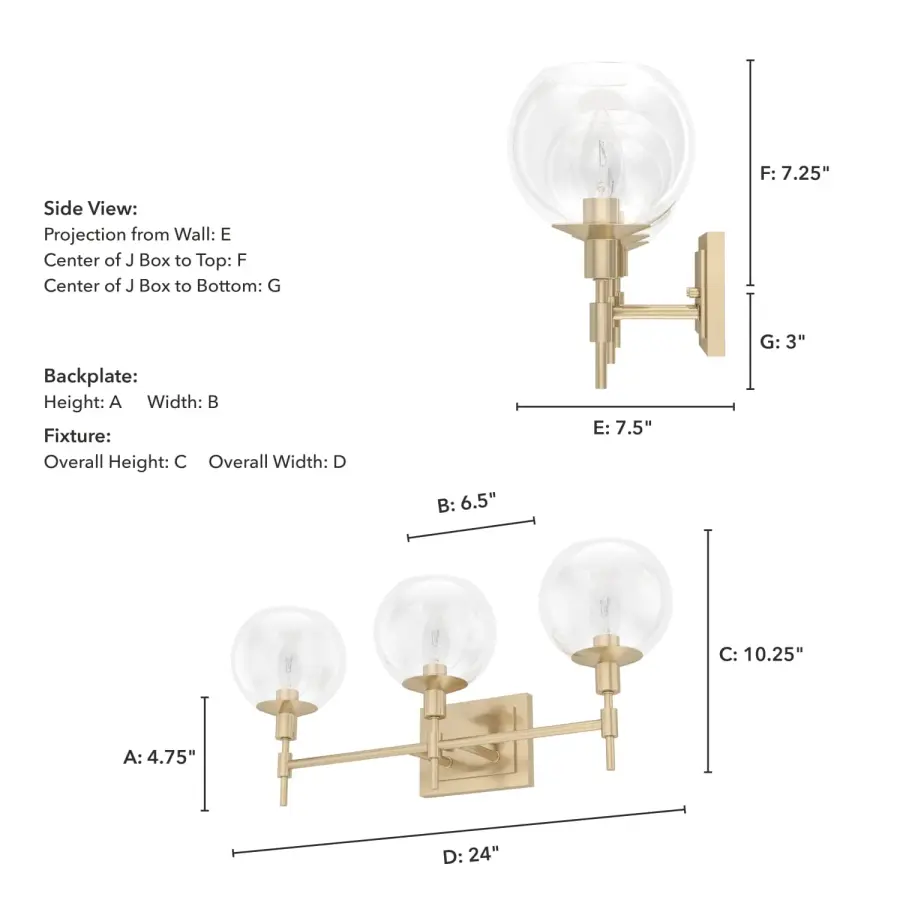 Xidane 3-Light Bathroom Vanity in Brushed Nickel - Image 11