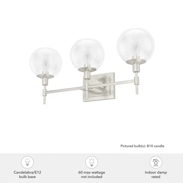Xidane 3-Light Bathroom Vanity in Brushed Nickel - Image 7