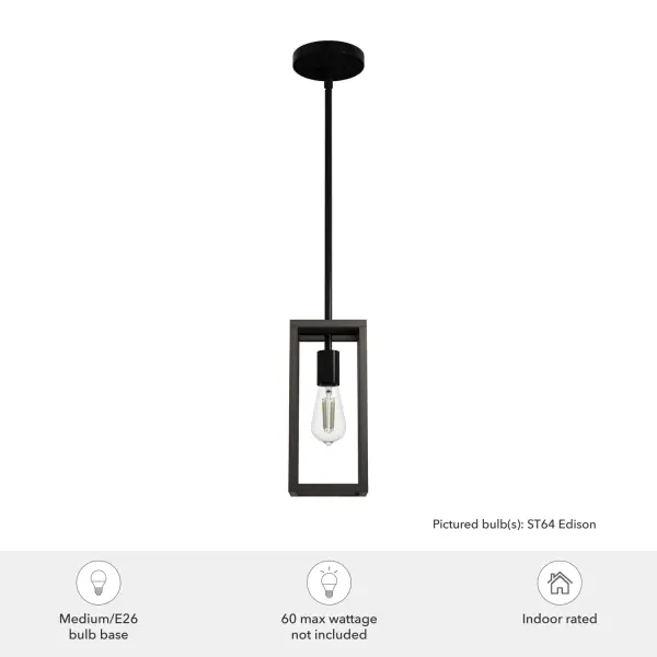 Squire Manor One Light Pendant in Matte Black - Image 3