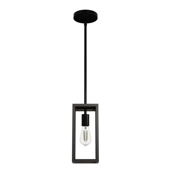 Squire Manor One Light Pendant in Matte Black - Image 7