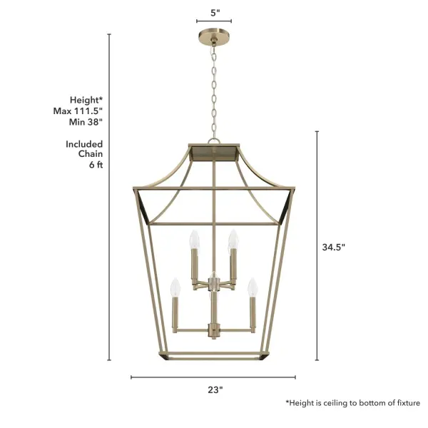 Laurel Ridge Eight Light Pendant in Alturas Gold - Image 7
