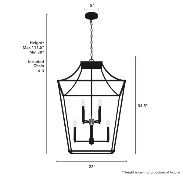 Laurel Ridge Eight Light Pendant in Alturas Gold - Image 8