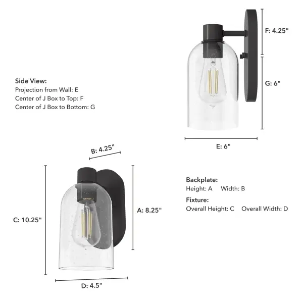 Lochemeade One Light Wall Sconce in Brushed Nickel - Image 7