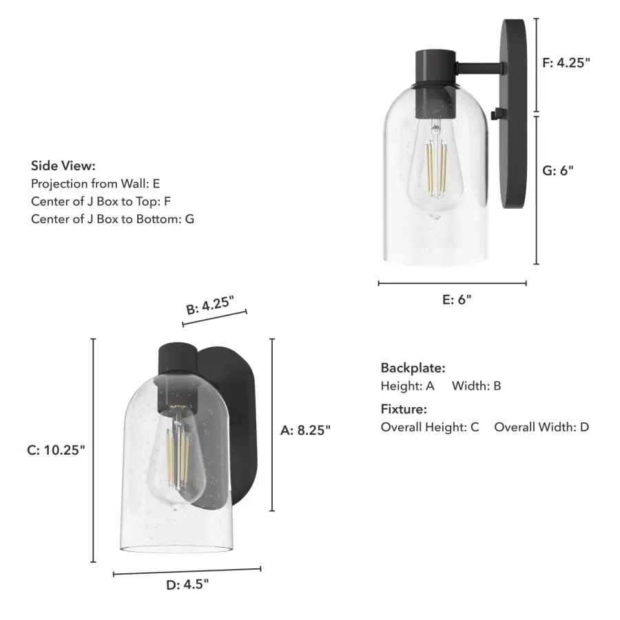Lochemeade One Light Wall Sconce in Brushed Nickel - Image 7