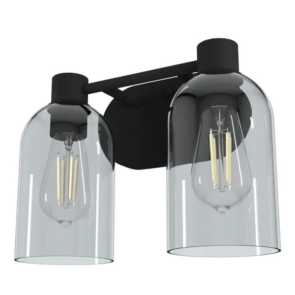 Lochemeade Two Light Bathroom Vanity in Natural Black Iron - Image 6