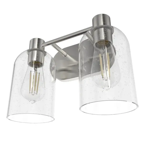 Lochemeade Two Light Bathroom Vanity in Brushed Nickel - Image 12