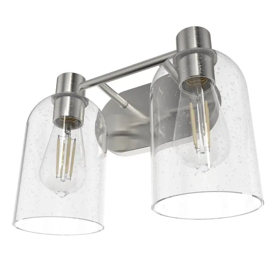 Lochemeade Two Light Bathroom Vanity in Brushed Nickel - Image 12