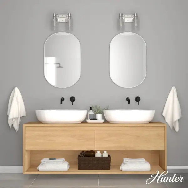 Lochemeade Two Light Bathroom Vanity in Brushed Nickel - Image 3