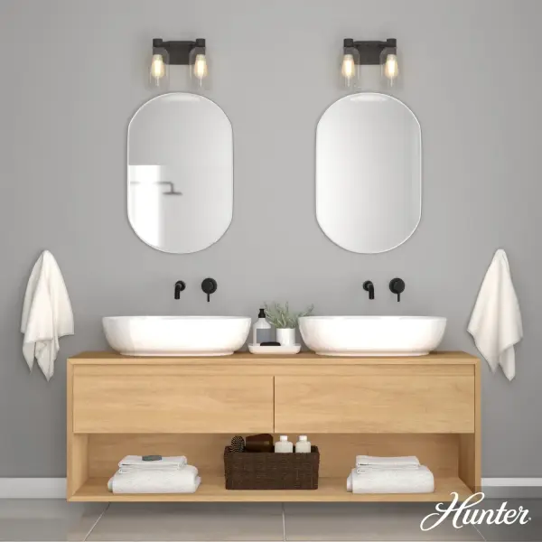 Lochemeade Two Light Bathroom Vanity in Brushed Nickel - Image 4