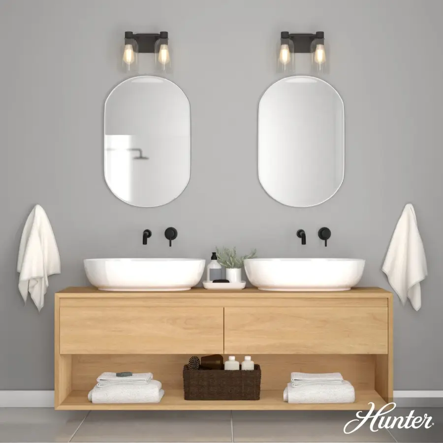 Lochemeade Two Light Bathroom Vanity in Brushed Nickel - Image 4