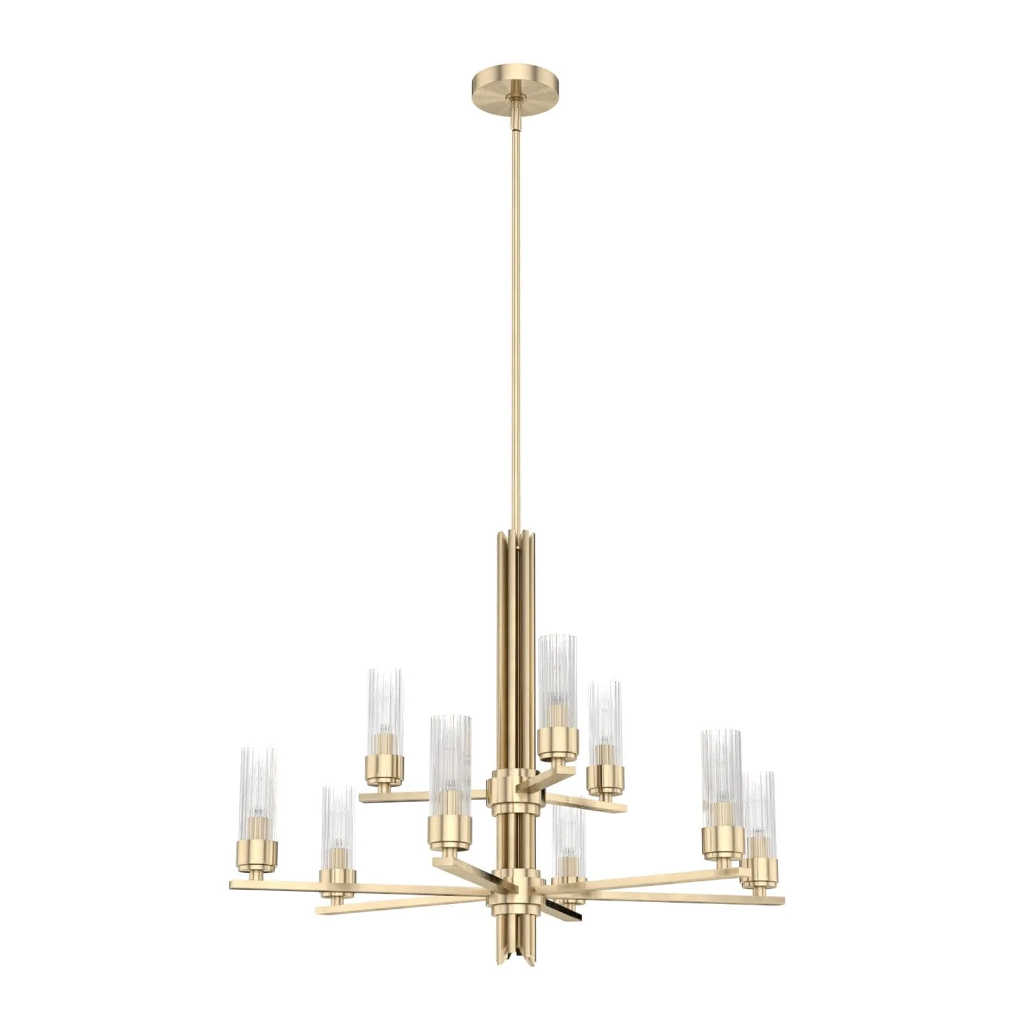 Gatz Nine Light Chandelier in Alturas Gold