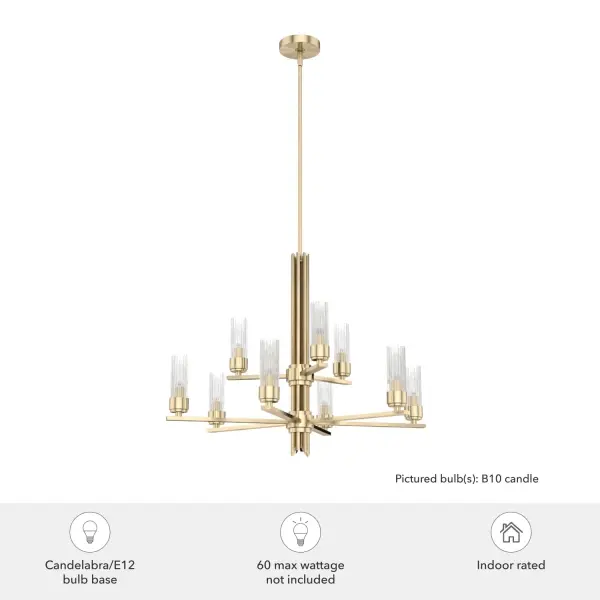 Gatz Nine Light Chandelier in Alturas Gold - Image 3