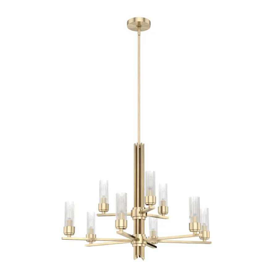 Gatz Nine Light Chandelier in Alturas Gold - Image 7