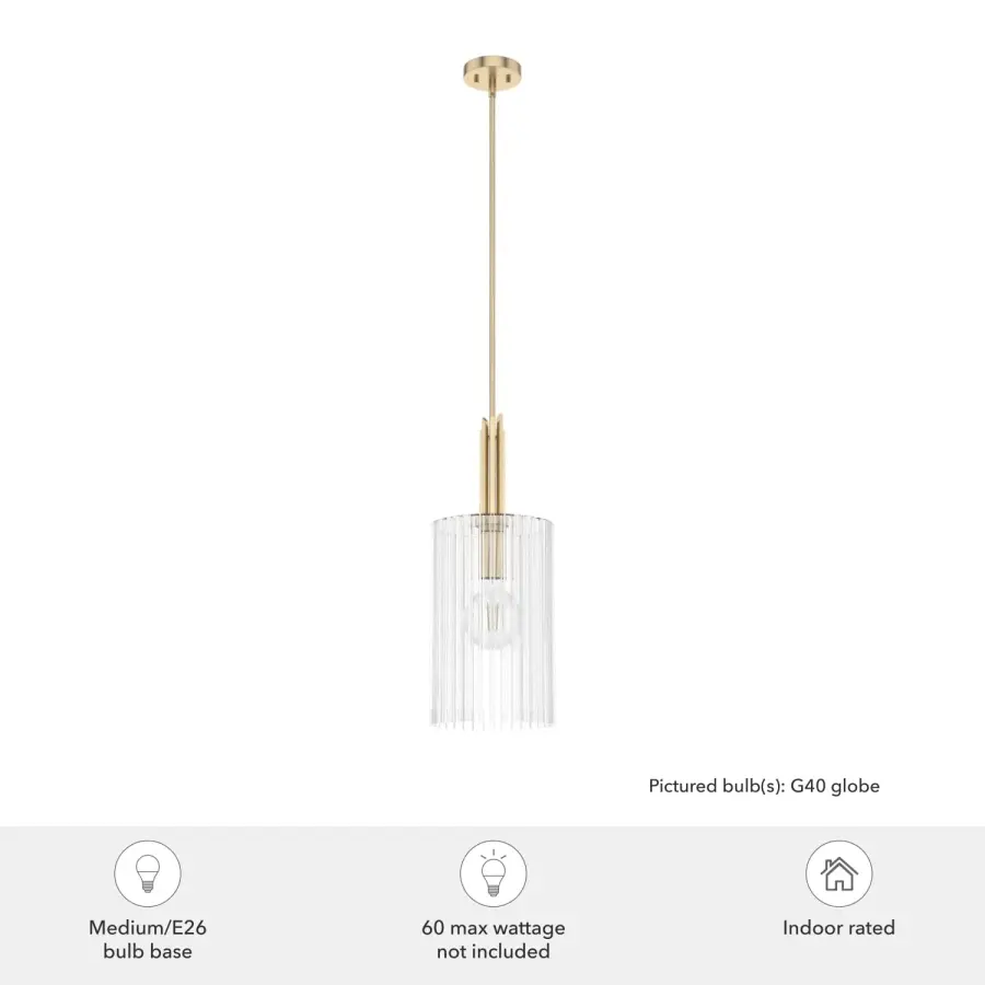 Gatz One Light Pendant in Brushed Nickel - Image 7