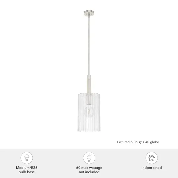 Gatz One Light Pendant in Brushed Nickel - Image 9
