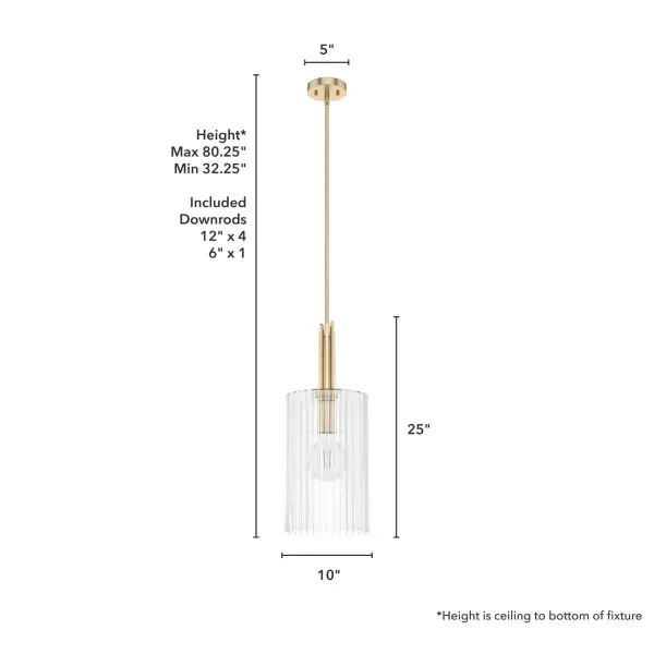 Gatz One Light Pendant in Brushed Nickel - Image 10