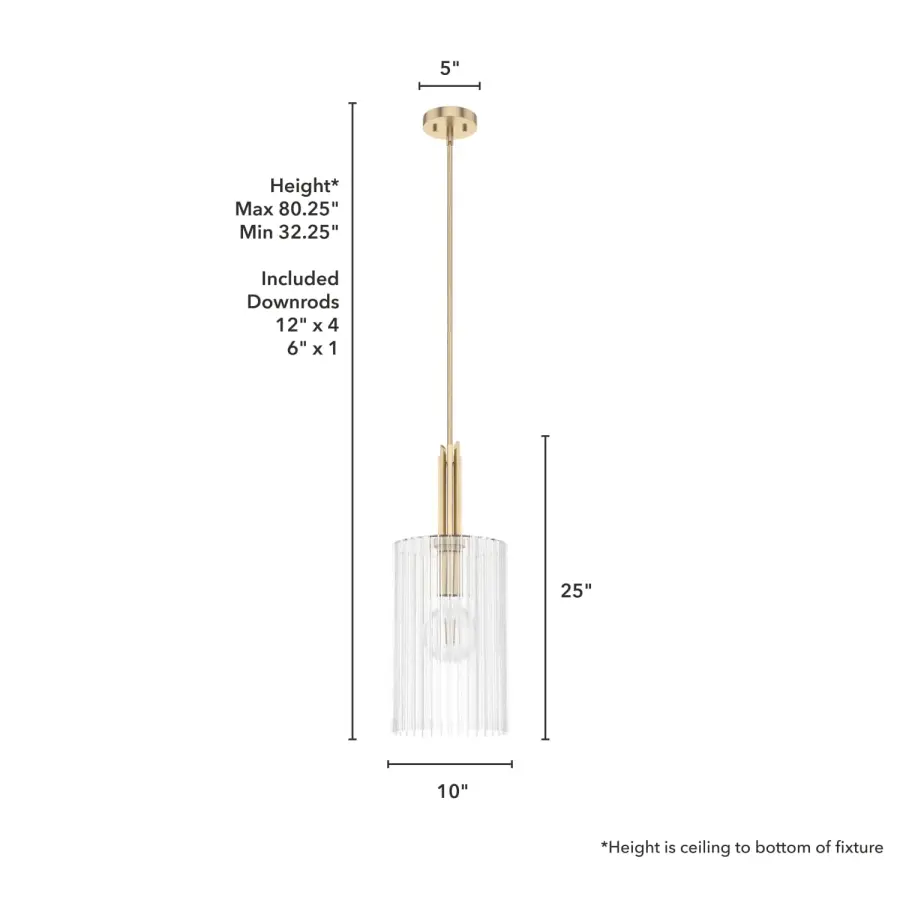 Gatz One Light Pendant in Brushed Nickel - Image 10