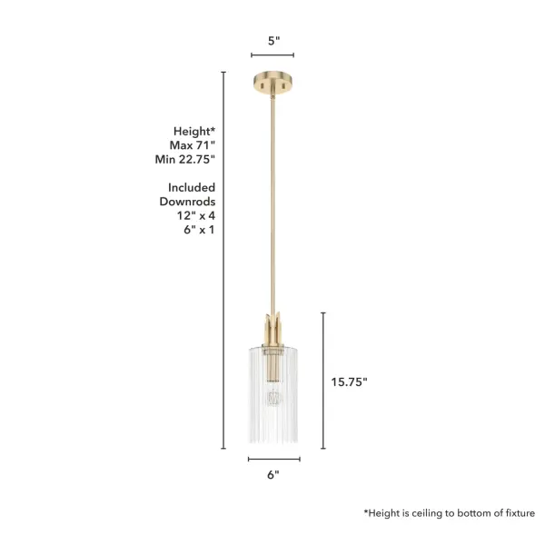 Gatz One Light Mini Pendant in Brushed Nickel - Image 11