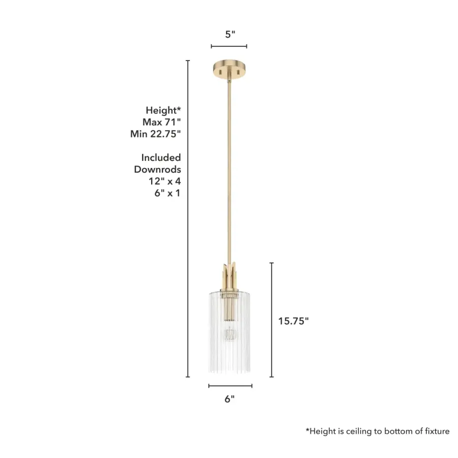 Gatz One Light Mini Pendant in Brushed Nickel - Image 11